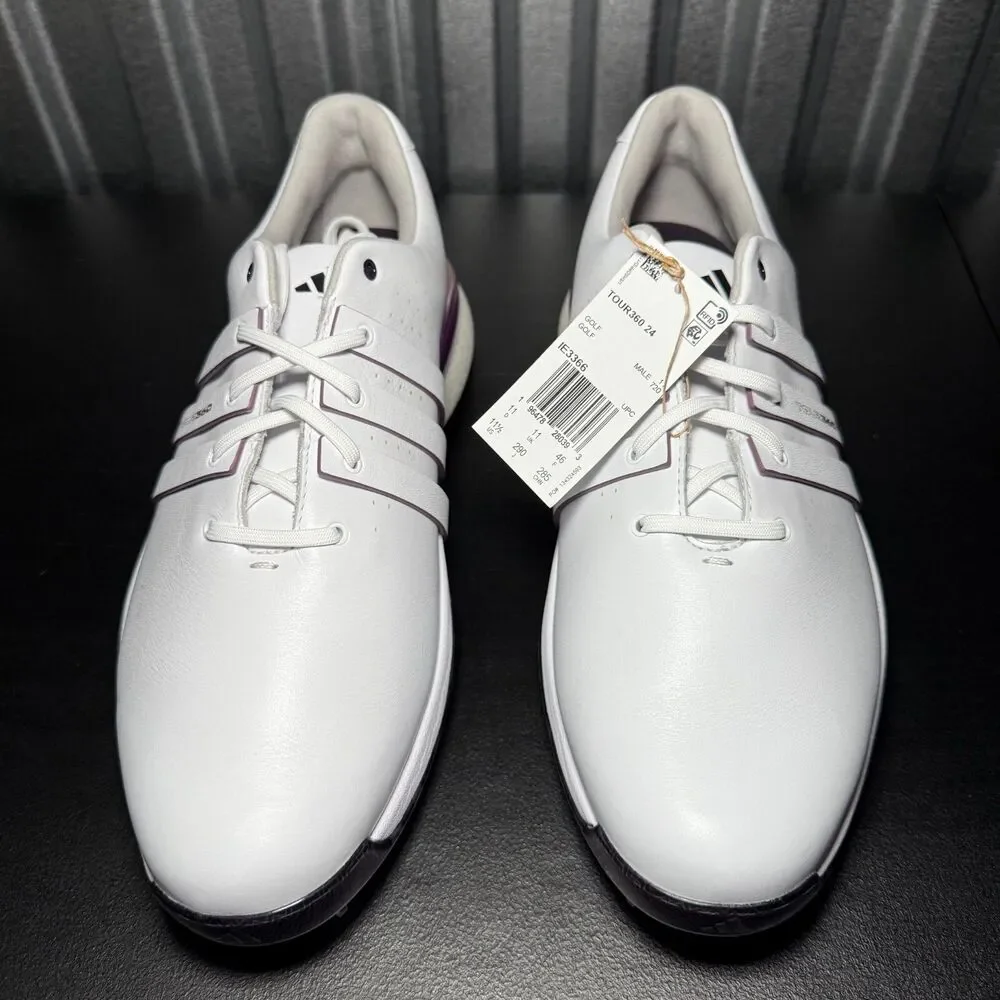 Adidas Tour 360 24 Boost Golf Shoes Cloud White Shadow IE3366 Men's Size 11.5